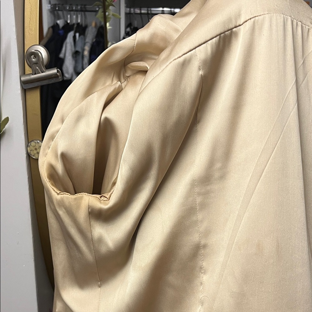 Theory Beige Leather Jacket - Picture 7 of 10